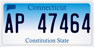 CT license plate AP47464