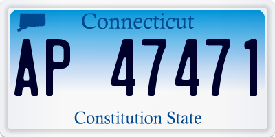 CT license plate AP47471