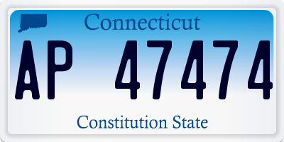 CT license plate AP47474