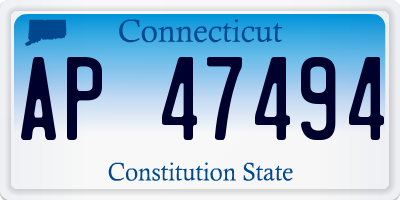 CT license plate AP47494