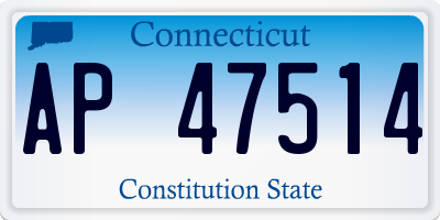 CT license plate AP47514