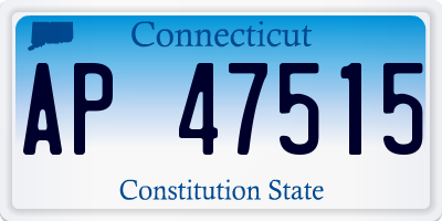 CT license plate AP47515