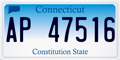 CT license plate AP47516