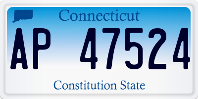 CT license plate AP47524