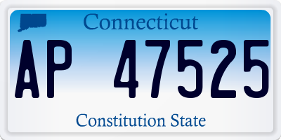 CT license plate AP47525