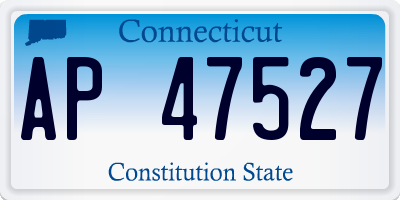 CT license plate AP47527