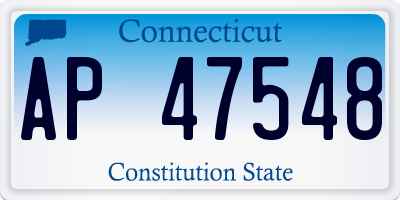 CT license plate AP47548