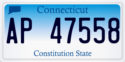 CT license plate AP47558