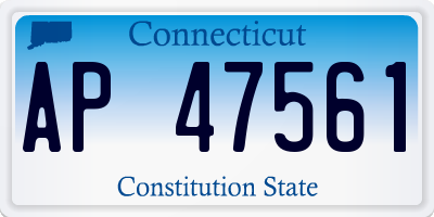 CT license plate AP47561