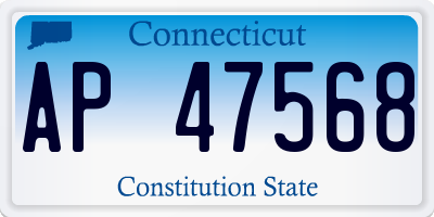 CT license plate AP47568