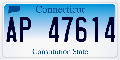 CT license plate AP47614