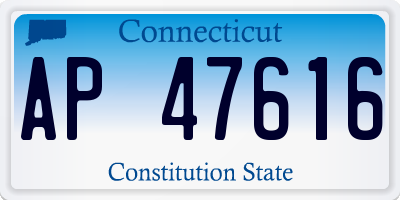 CT license plate AP47616