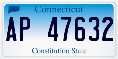 CT license plate AP47632