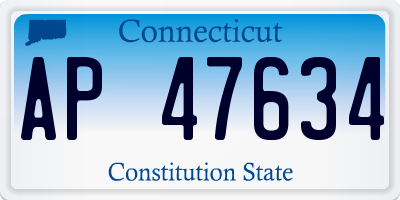 CT license plate AP47634