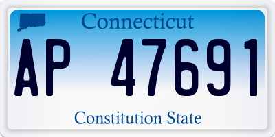 CT license plate AP47691