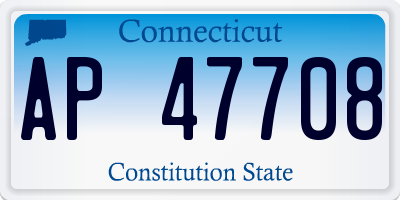 CT license plate AP47708