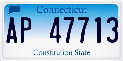 CT license plate AP47713