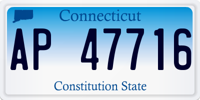 CT license plate AP47716
