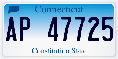 CT license plate AP47725