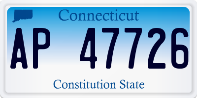 CT license plate AP47726