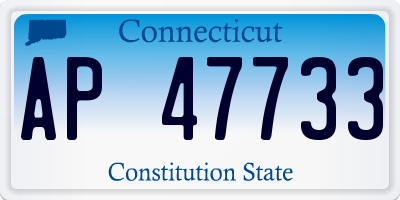 CT license plate AP47733