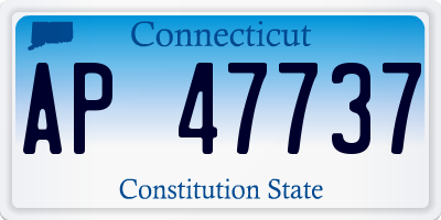 CT license plate AP47737