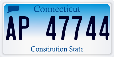 CT license plate AP47744