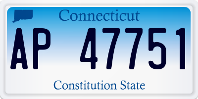 CT license plate AP47751