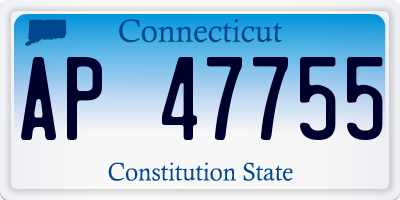 CT license plate AP47755