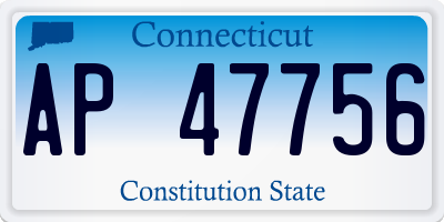CT license plate AP47756