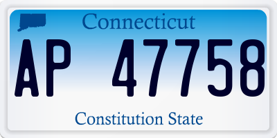 CT license plate AP47758