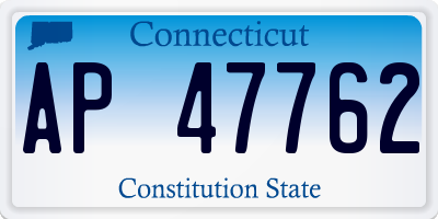 CT license plate AP47762