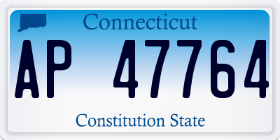CT license plate AP47764