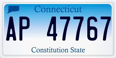 CT license plate AP47767