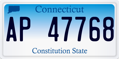 CT license plate AP47768