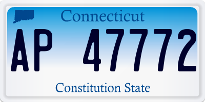 CT license plate AP47772