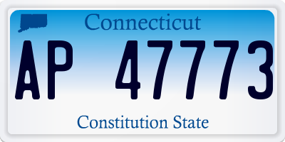 CT license plate AP47773