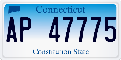 CT license plate AP47775