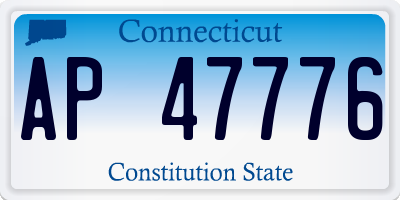 CT license plate AP47776