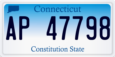 CT license plate AP47798