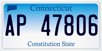 CT license plate AP47806