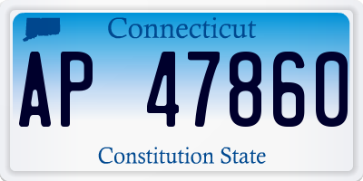 CT license plate AP47860