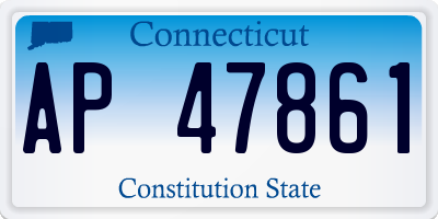 CT license plate AP47861