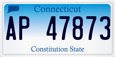 CT license plate AP47873