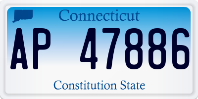 CT license plate AP47886