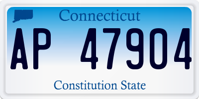 CT license plate AP47904