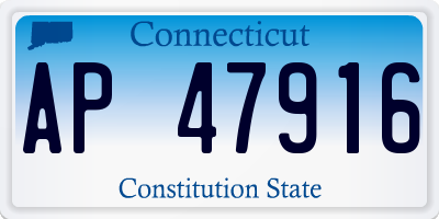 CT license plate AP47916