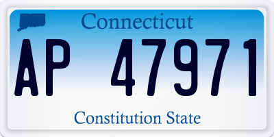 CT license plate AP47971