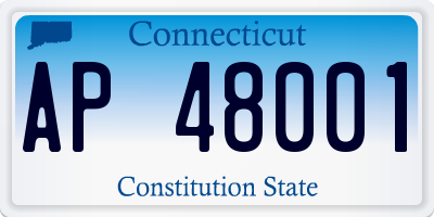 CT license plate AP48001