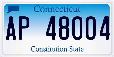 CT license plate AP48004